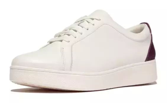 Кроссовки Fitflop "RALLY CRYSTAL", повседневная обувь, туфли на шнуровке, полуботинки с металлической нашивкой на пятке, фиолетовый