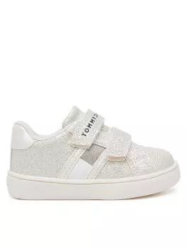 Кроссовки Flag Low Cut Velcro Sneaker T1A9-33726-0375 M Tommy Hilfiger, экрю