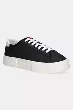 Кроссовки FLATFORM CANVAS SNEAKER Tommy Jeans, черный