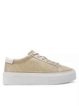 Кроссовки Flatform Cup Lace Up Epi Mono HW0HW01911 Calvin Klein, бежевый