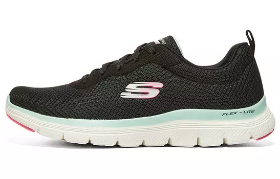 Кроссовки Flex Appeal 4.0 женские с низким верхом, черные/бирюзовые Skechers