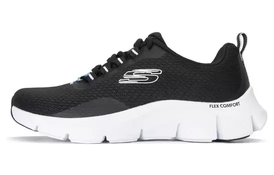 Кроссовки Flex Comfort Lifestyle женские с низким верхом, черные/белые Skechers