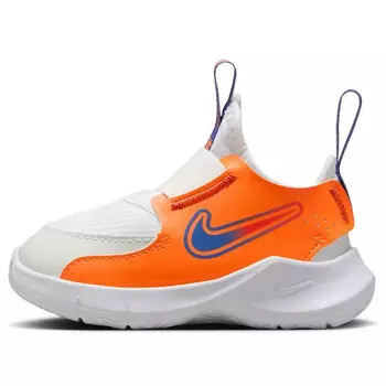 Кроссовки flex runner 3 'white total orange team orange astronomy blue' Nike, белый