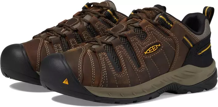 Кроссовки Flint II (Soft Toe) KEEN Utility, цвет Cascade Brown/Golden Rod