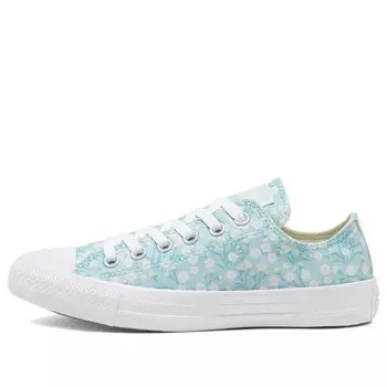 Кроссовки floral chuck taylor all star light blue sneakers Converse, голубой