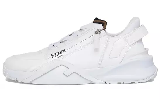Кроссовки Flow Leather белого цвета Fendi