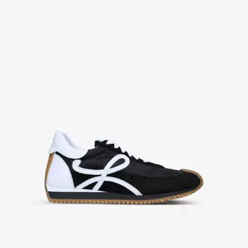 Кроссовки flow runner из кожи и ракушек с монограммой Loewe, черный