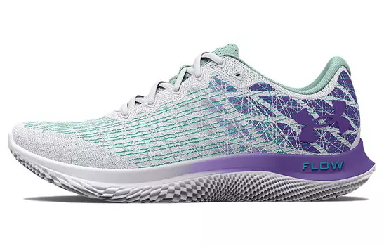 Кроссовки Flow Velociti Wind 2 женские с низким верхом, белые/фиолетовые Under Armour