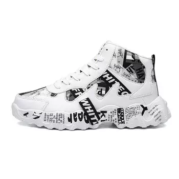 Кроссовки Flower Cobbler/PLAY COBBLER Skateboarding Shoes Unisex Mid-top, белый/черный