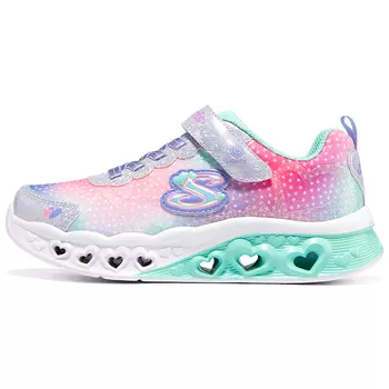 Кроссовки Flutter Heart Lights Kids Lifestyle GS Low-top Фиолетовый/розовый/зеленый Skechers