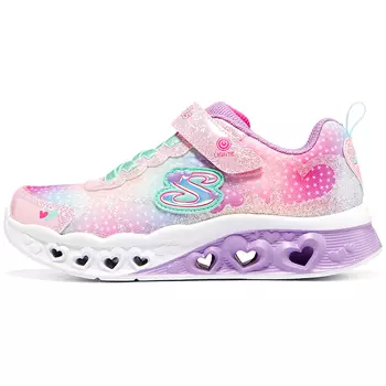 Кроссовки Flutter Heart Lights Kids Lifestyle GS Low-top розовые/зеленые/фиолетовые Skechers
