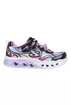 Кроссовки Flutter Heart Lights со светодиодной подсветкой Skechers, черный