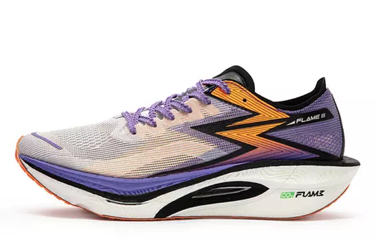 Кроссовки Fly Burn 3 унисекс с низким верхом Feather белого/ультрафиолетового цвета 361°