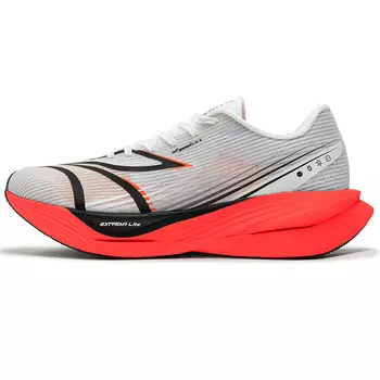 Кроссовки Flying B ET для бега мужские с низким верхом, белый/светящиеся красный и оранжевый 361°