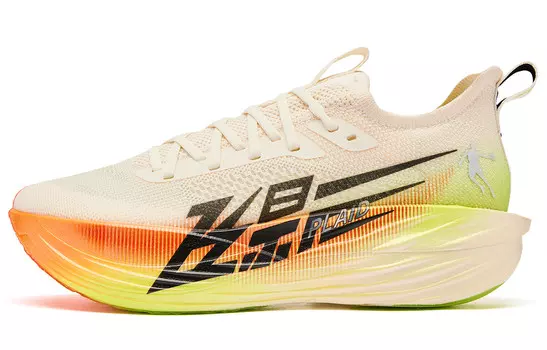 Кроссовки Flying Shadow PLAID 1.5 мужские с низким верхом, ванильно-желтые, солнечно-оранжевые Qiaodan