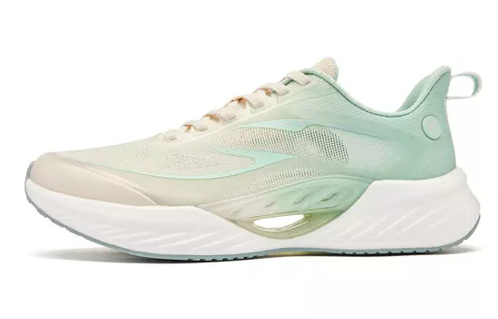 Кроссовки Flying Shadow Team2.0 для бега для мужчин с низким верхом, цвета древнего фарфора, белые облака и туманно-зеленый Qiaodan