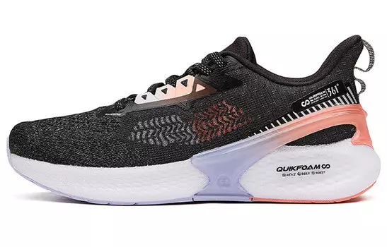 Кроссовки Flying Wing женские с низким верхом, черный/розовый 361°