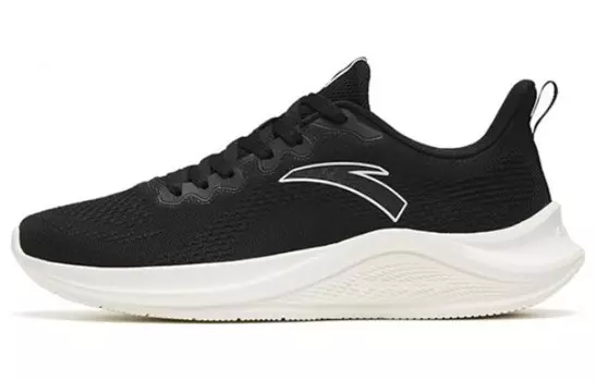 Кроссовки Flyknit женские с низким верхом, черные/белые Anta