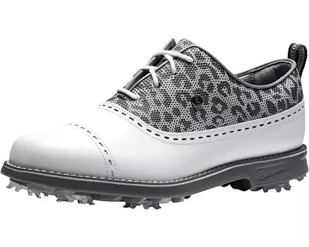Кроссовки FootJoy Premiere Series - Cap Toe Golf Shoes - Previous Season Style, цвет White/Leopard