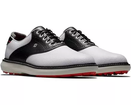 Кроссовки FootJoy Traditions Spikeless Golf Shoes, цвет White/Black