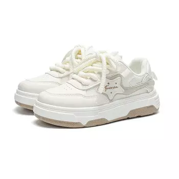 Кроссовки Forever 21 Skateboarding Shoes Women's Low-top, белый/хаки