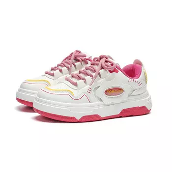 Кроссовки Forever 21 Skateboarding Shoes Women's Low-top, белый/красный