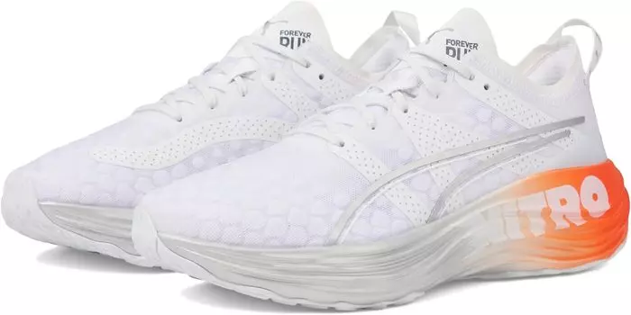 Кроссовки Foreverrun Nitro Silver PUMA, цвет Puma White/Cherry Tomato