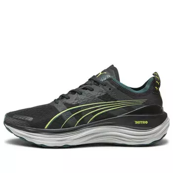 Кроссовки foreverrun nitro wtr 'black malachite yellow burst' Puma, черный
