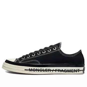 Кроссовки fragment design x moncler x chuck 70 low 'black' Converse, черный