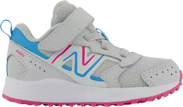 Кроссовки Fresh Foam 650 Bungee Lace Top Strap Toddler Wide 'Summer Fog Hi-Pink', серый