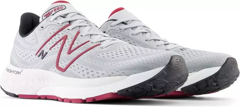 Кроссовки Fresh Foam X 880v13 New Balance, цвет Aluminum Grey/Crimson