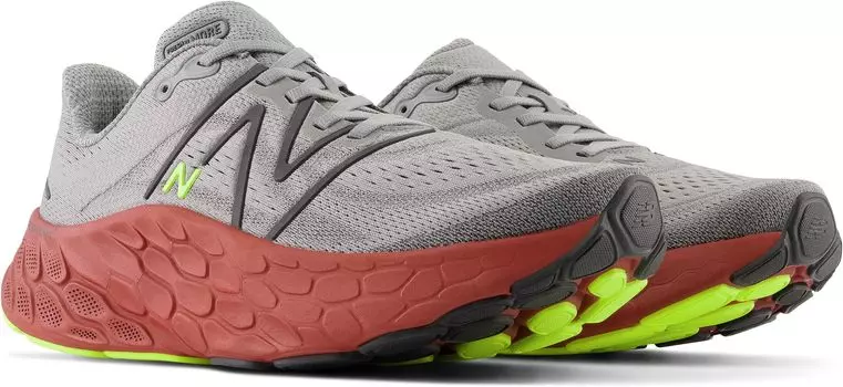 Кроссовки Fresh Foam X More v4 New Balance, цвет Harbor Grey/Brick Red