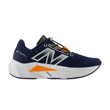 Кроссовки FuelCell Propel v5 Bungee Lace Little Kid 'Navy Sun Glow', синий