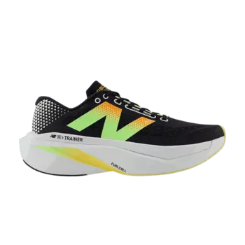 Кроссовки FuelCell SuperComp Trainer v3 'Black Bleached Lime Glo', черный