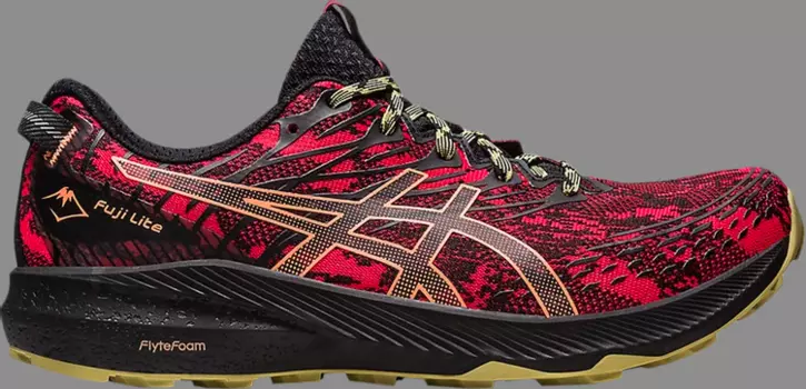 Кроссовки fuji lite 3 'electric red black' Asics, красный