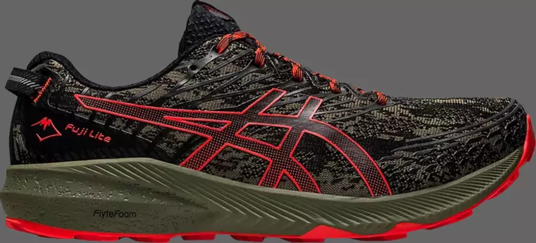 Кроссовки fuji lite 3 'mantle green cherry tomato' Asics, зеленый