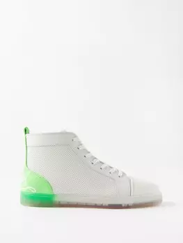 Кроссовки fun louis из перфорированной кожи Christian Louboutin, белый