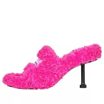 Кроссовки furry 80mm sandal heels 'pink' Balenciaga, розовый