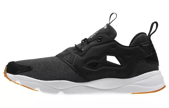 Кроссовки Furylite Heather Lifestyle унисекс с низким верхом черного/белого цвета Reebok