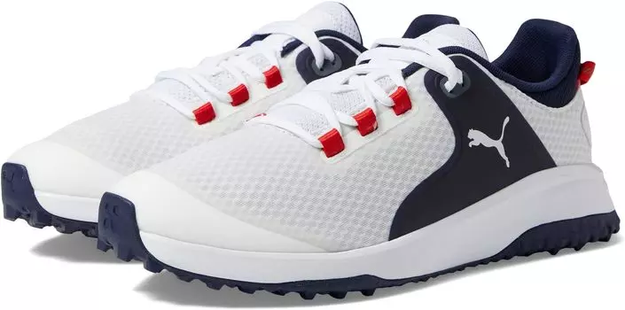 Кроссовки Fusion Grip Golf Shoes PUMA, цвет Puma White/Puma Silver/Puma Navy
