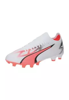 Кроссовки футбольные Ultra Match FG/AG, контроль сцепления, легкие, мужские PUMA, цвет Puma White Puma
