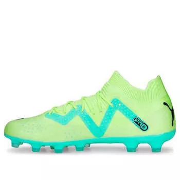 Кроссовки future match hg/ag 'neon green mint' Puma, зеленый