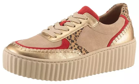 Кроссовки GABOR, цвет Camel/Dark beige