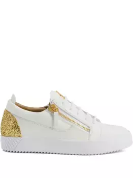 Кроссовки Gail с блестками Giuseppe Zanotti, белый