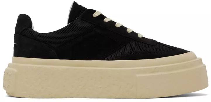 Кроссовки Gambetta на платформе со шнуровкой MM6 Maison Margiela, черный