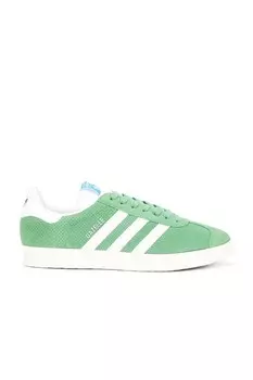 Кроссовки Газель Adidas Originals, цвет Preloved Green, White, & Core White