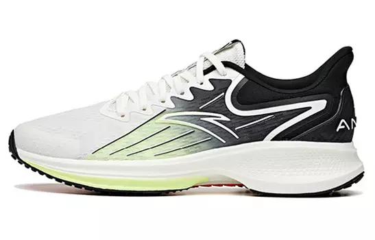 Кроссовки Gazelle 1.0 мужские с низким верхом цвета слоновой кости, белые/черные/зеленые Anta