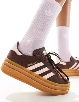Кроссовки Gazelle Bold коричневого и розового цвета adidas Originals