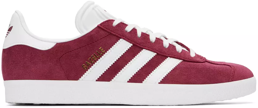 Кроссовки Gazelle бордового цвета Adidas Originals, Collegiate burgundy/Cloud white/Gold metallic