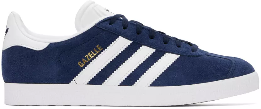 Кроссовки Gazelle черного и белого цвета Adidas Originals, Core black/White/Gold metallic
